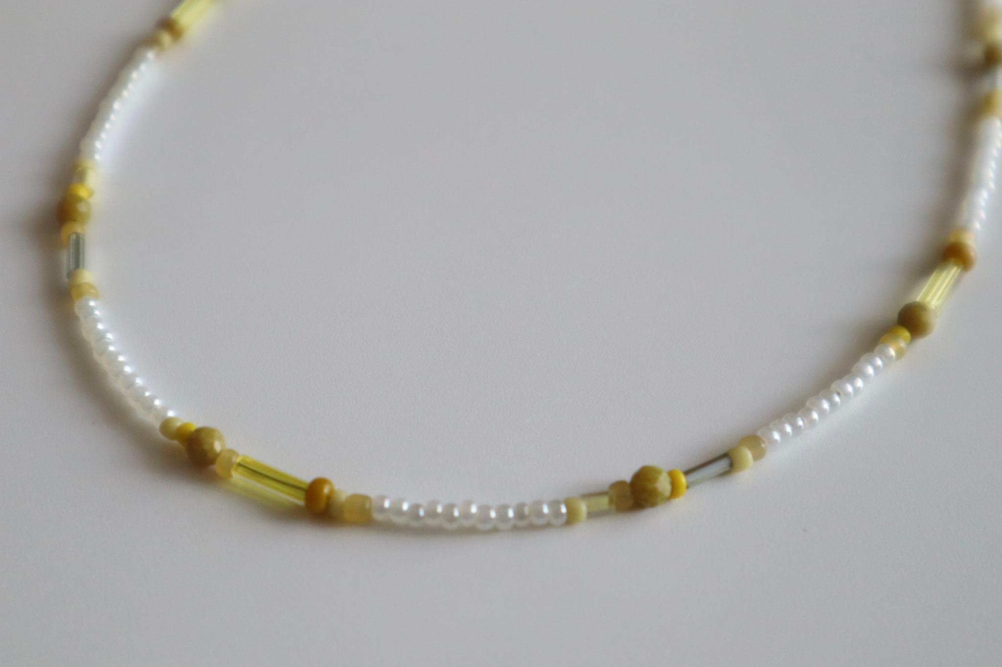 mimosa フランスアンティークビーズとボヘミアンビーズのネックレス | 4枚目